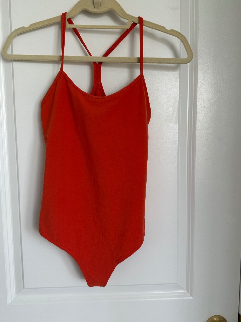 Lululemon Staps Bodysuit Sz 6 orange